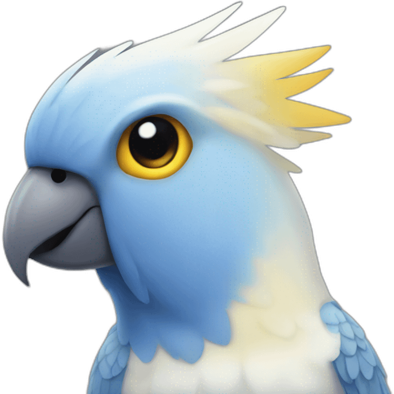 cockatiel evil blue emoji