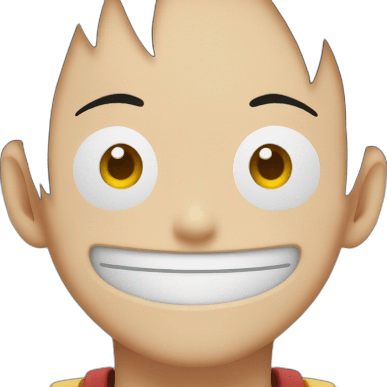 Luffy smiling face with closed eyes emoji