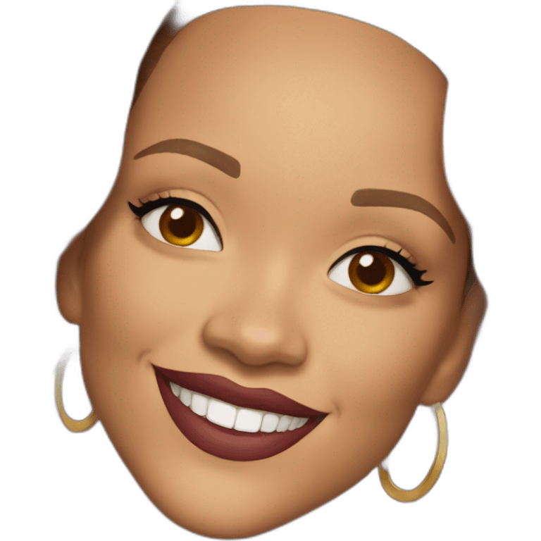 Rihanna smiling emoji