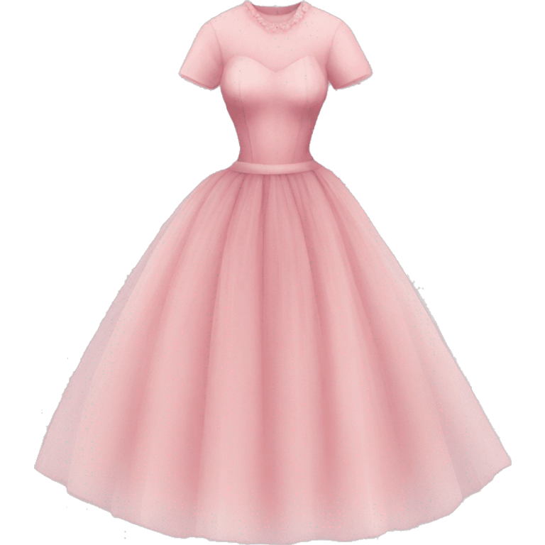 Elegant vintage pink tulle dress emoji