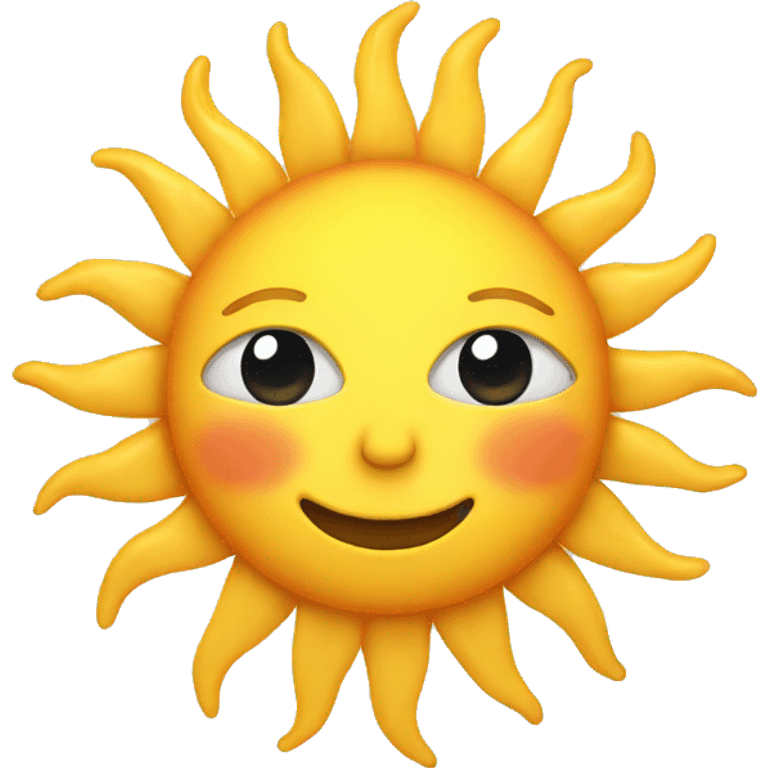 Sun with face emoji