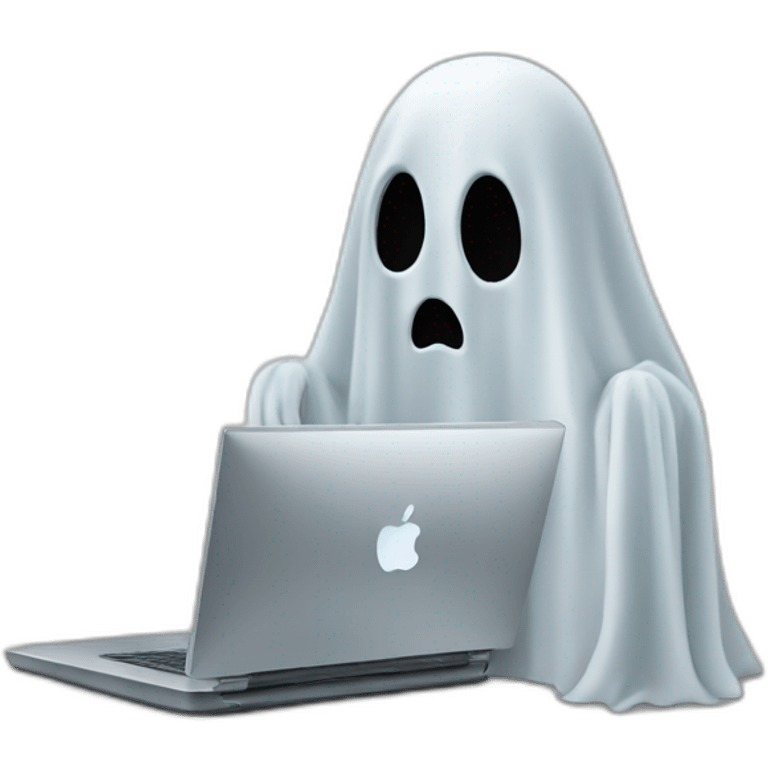 Ghost who trade forex on a computer  emoji