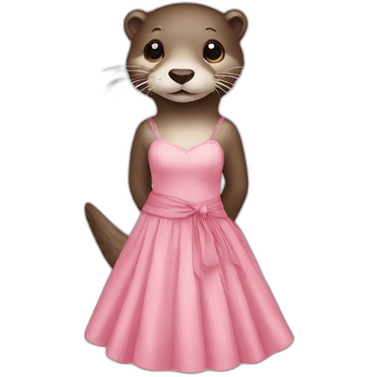 Otter with a dress emoji