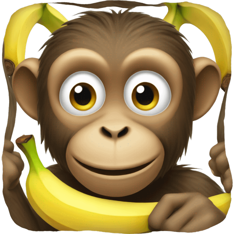 Monkey with a banana emoji