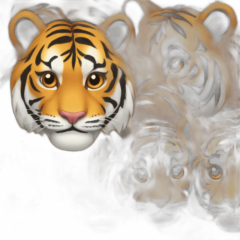 Two tiger faces emoji