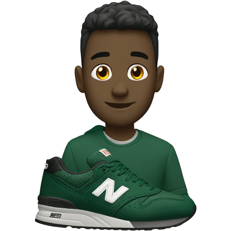 dark green 2002 new balances  emoji