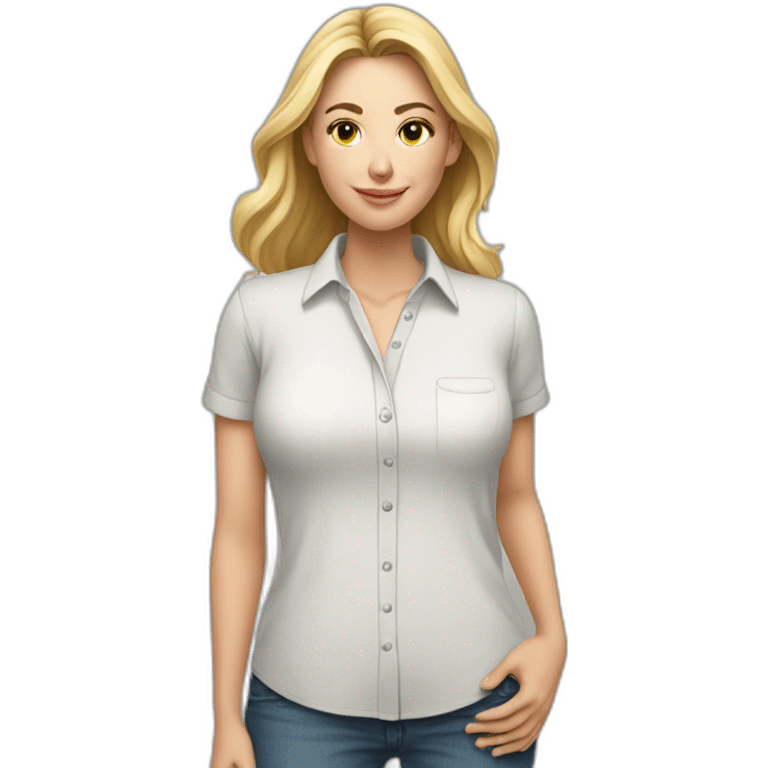 soft-fit-caucasian-woman-shirt-bed emoji