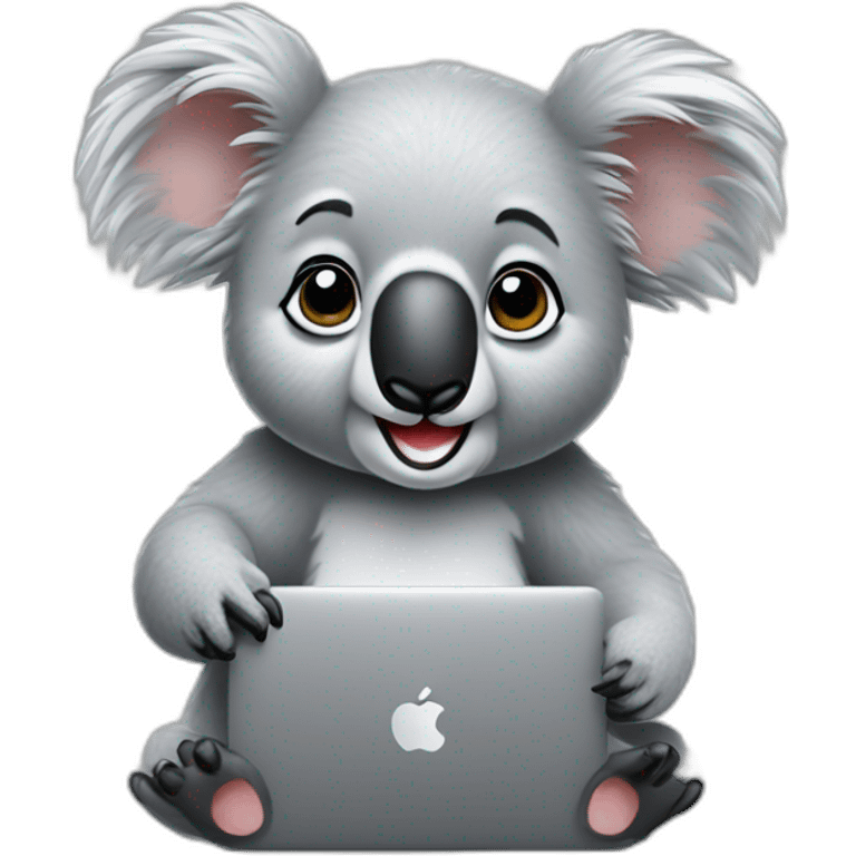 koala-work-with Mac book emoji