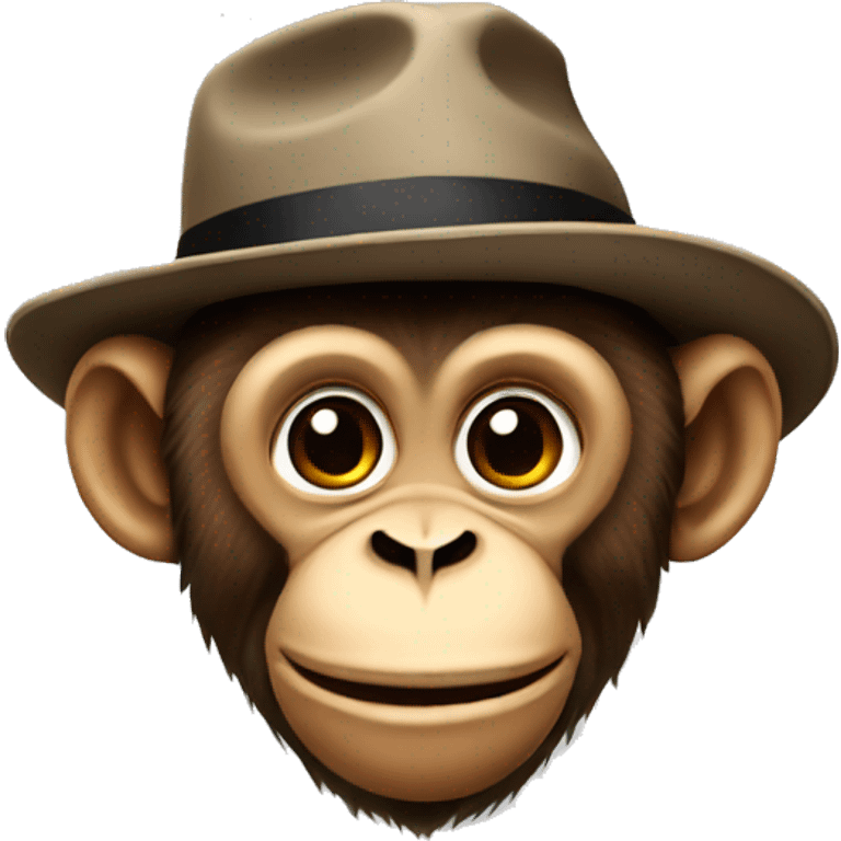 monkey with a fedora emoji