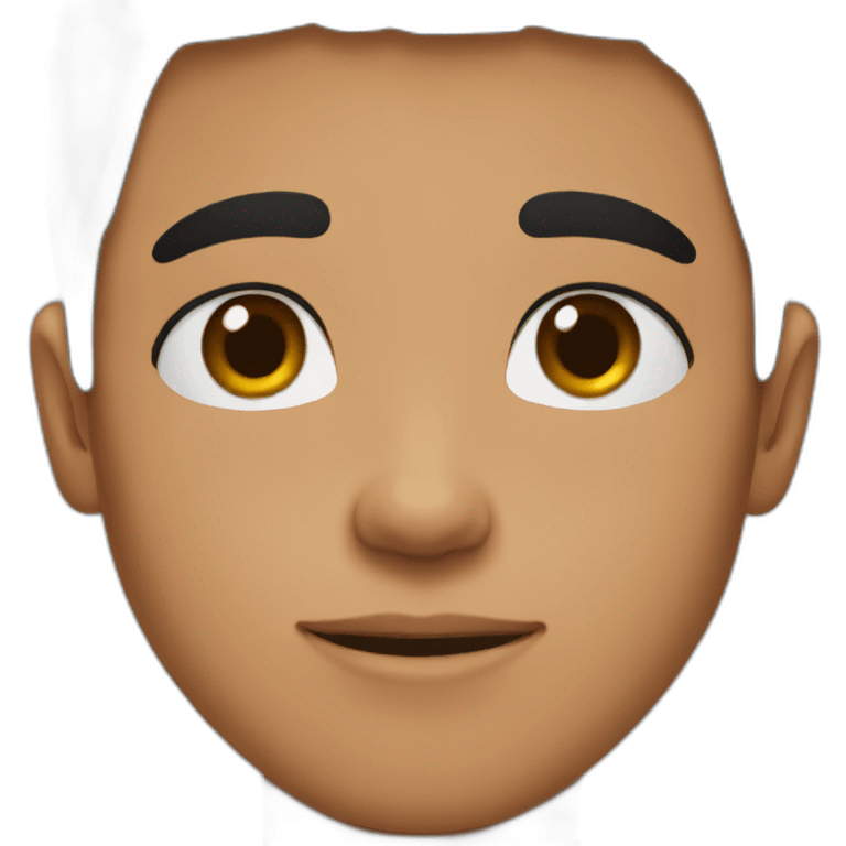 half brown boy with brown eyes and half black hair emoji