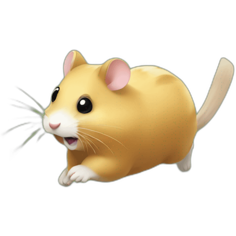 hamster running in prairie emoji