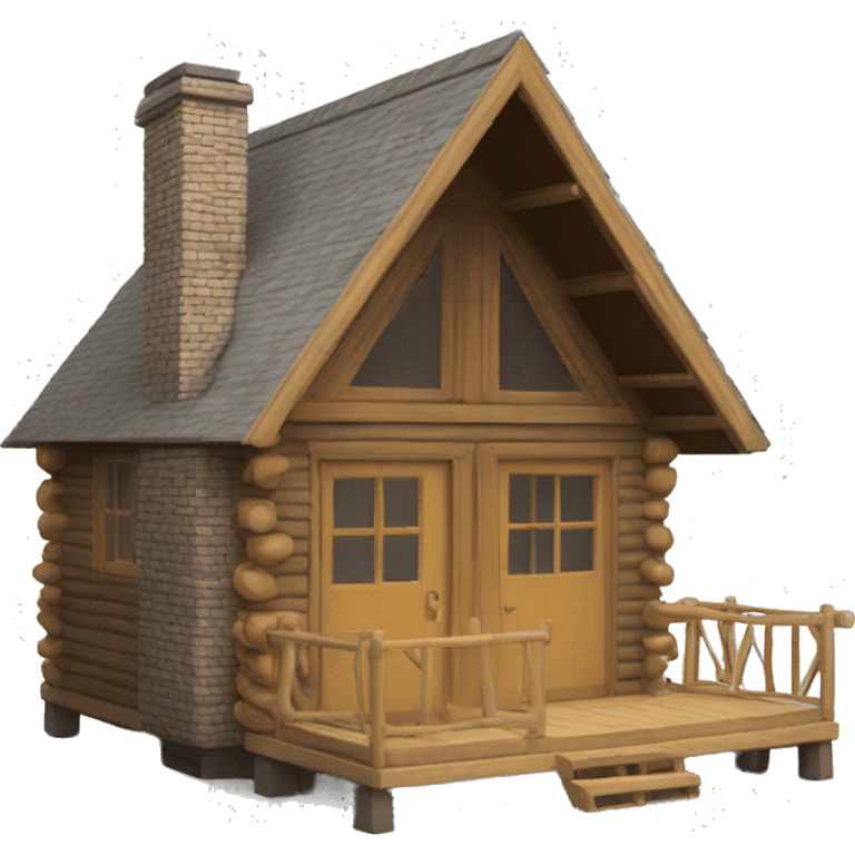 A frame cabin emoji