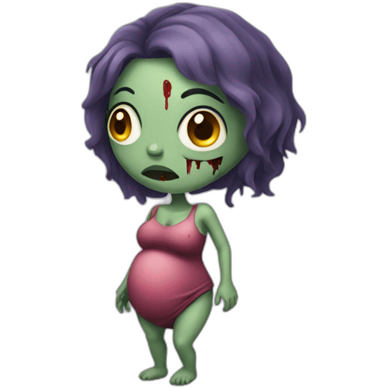 Pregnant lady zombie emoji