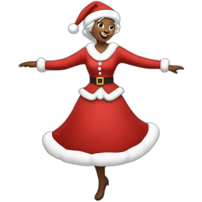 mrs santa claus dancing emoji