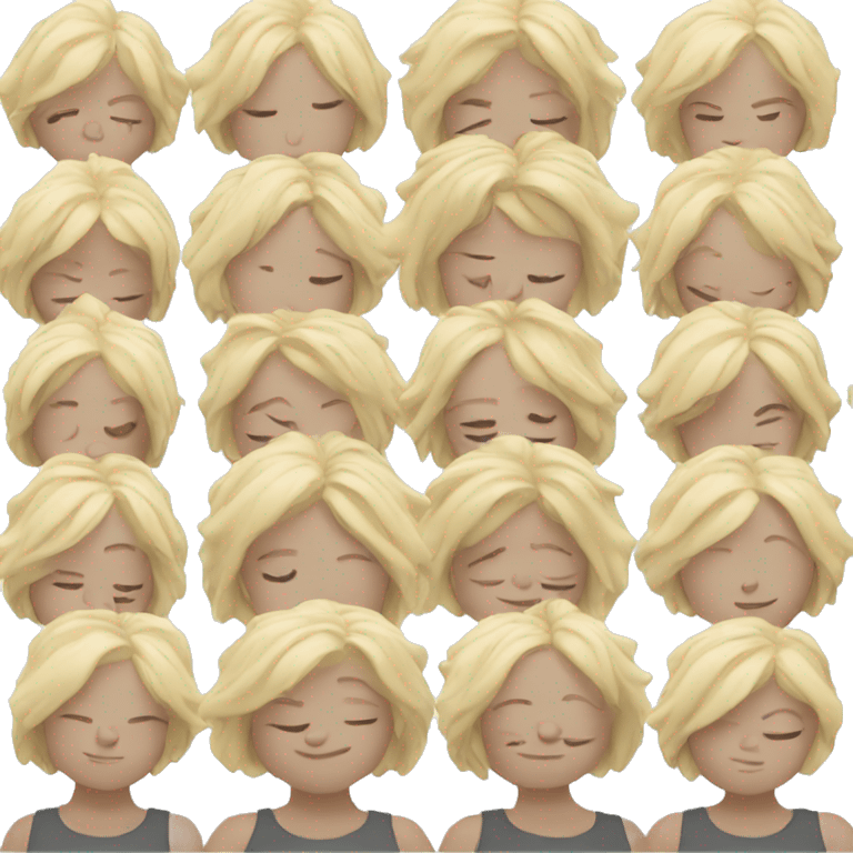  Blond Girl doing Yoga Adana emoji