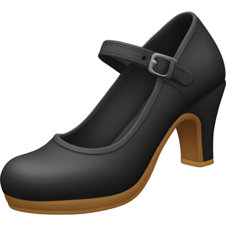 Black Mary Jane’s schoolgirl shoes emoji