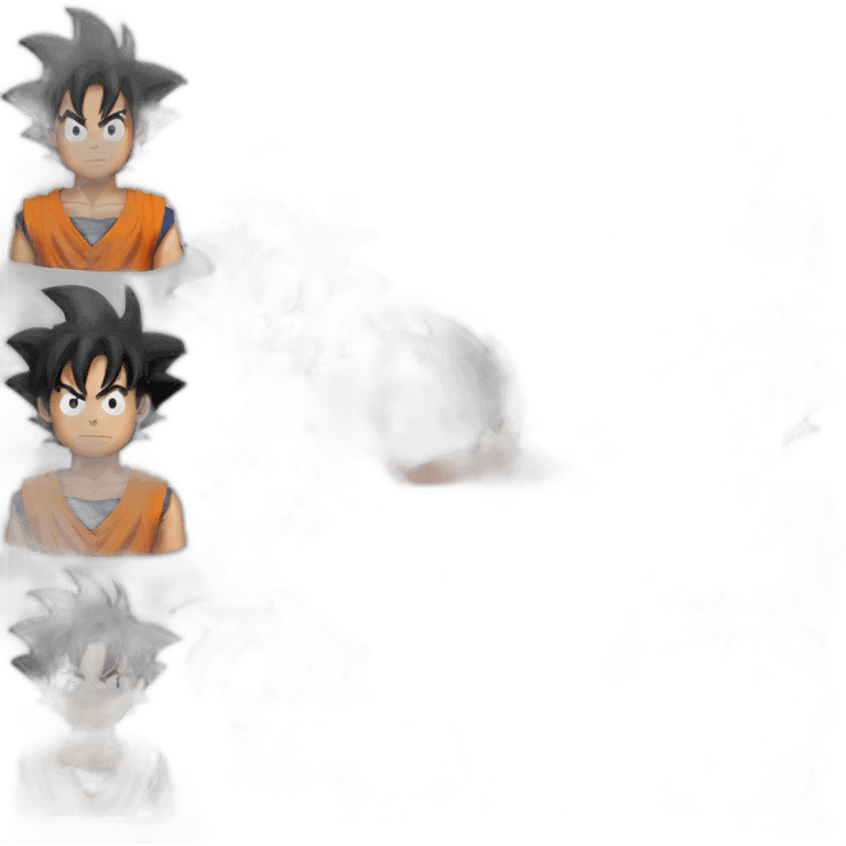 Son goku, emoji, black hair emoji