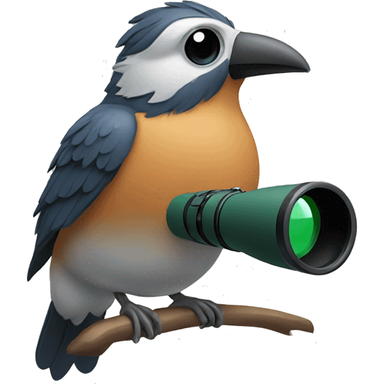 Bird with binoculars emoji