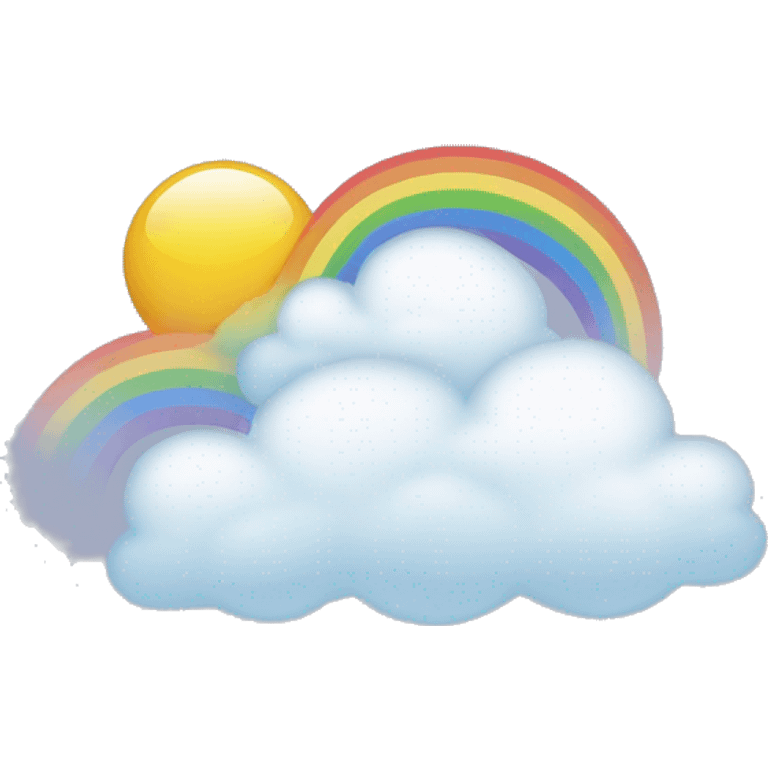 Arc en ciel allant d’un nuage à un autre emoji