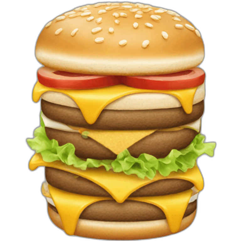 Macron on a big mac emoji