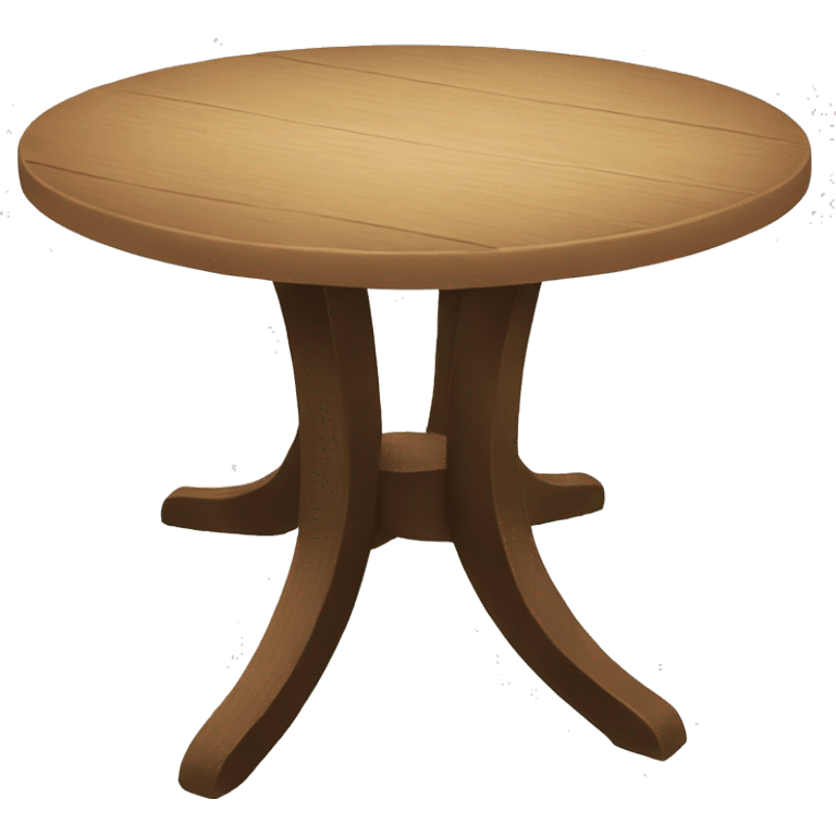 round wooden table  emoji