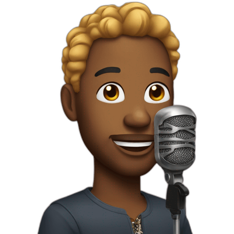 A person singer  emoji