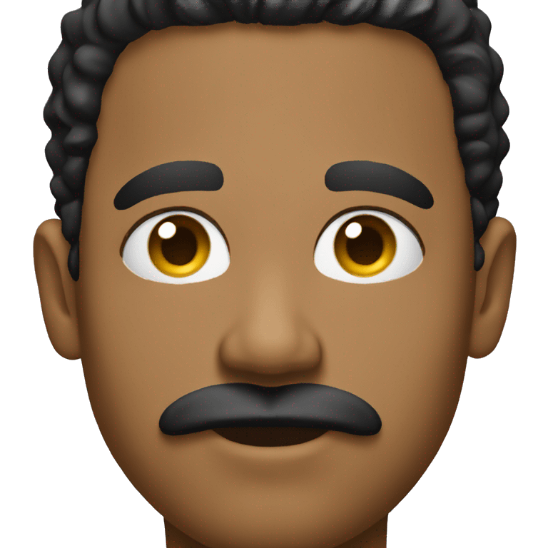 light skin black man mustache emoji