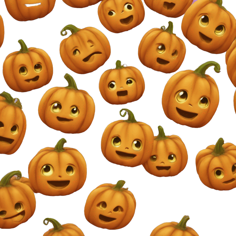 Baby pumpkin with parent pumpkins emoji