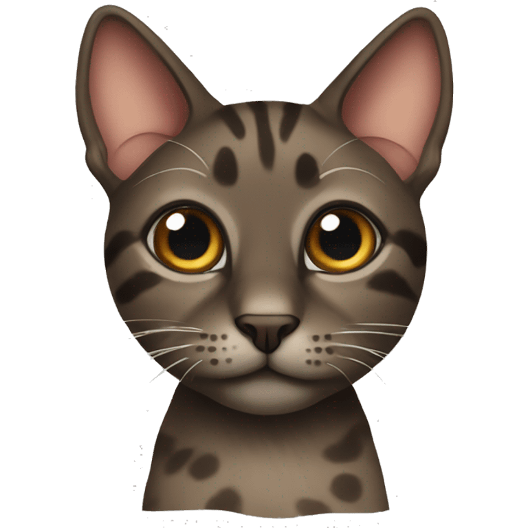 Brindle colored cat emoji