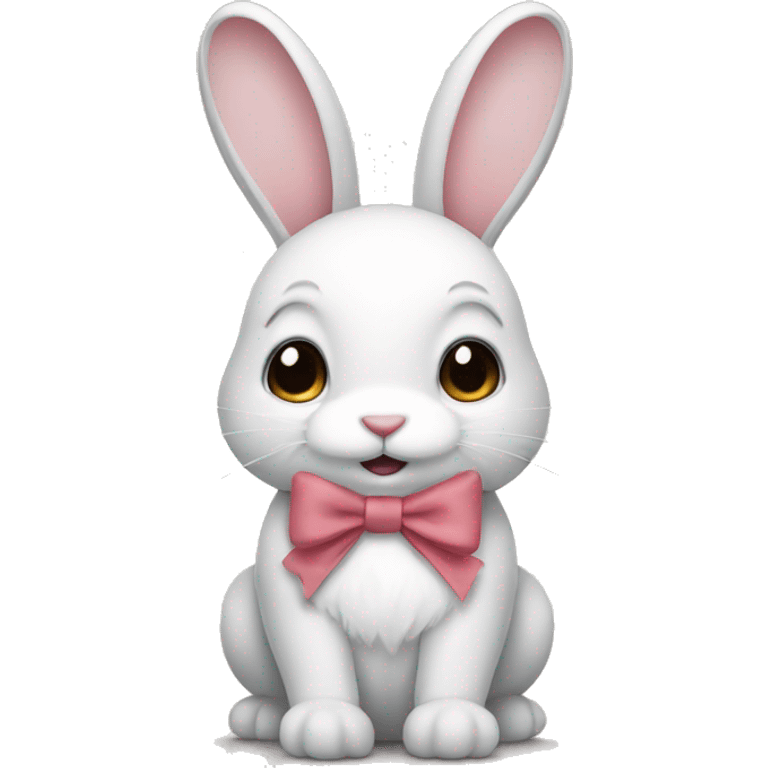 Bunny with a white bow  emoji