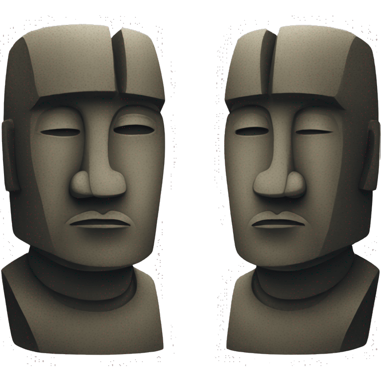 Sad moai emoji