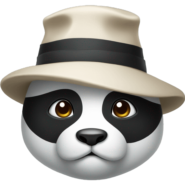 panda with a hat emoji