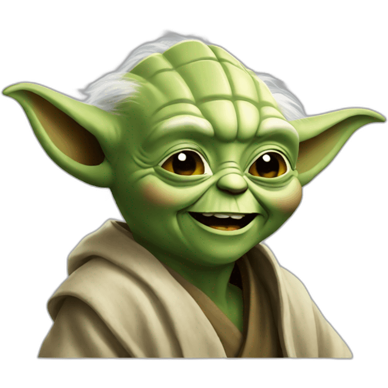 yoda laughing emoji