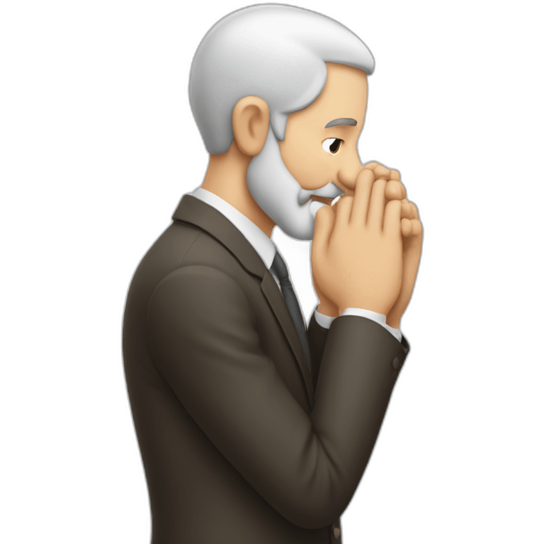 jewish man rubbing hands together side profile large nose emoji