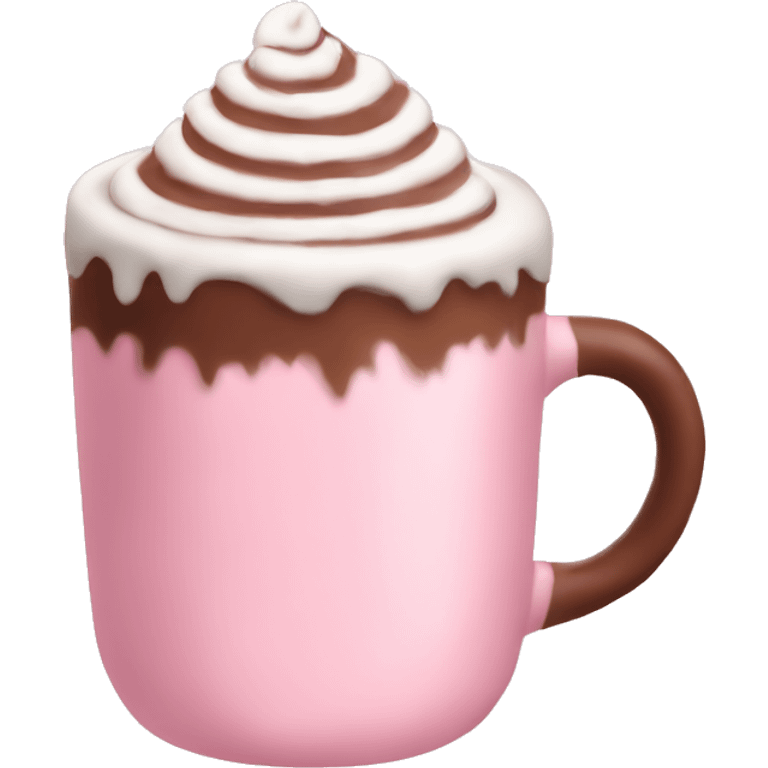 Soft pink Cozy hot chocolate emoji