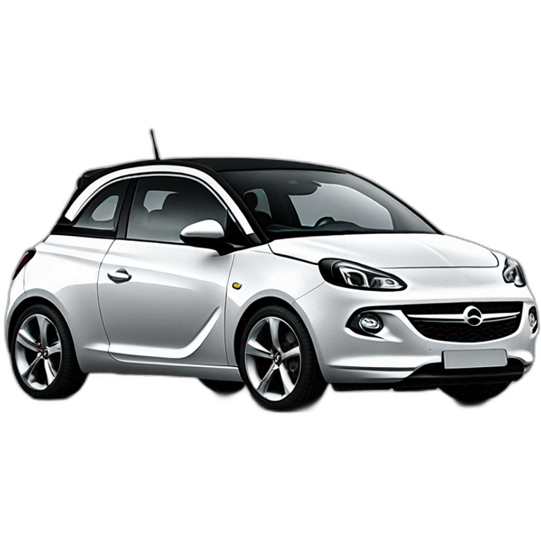 opel adam noire avec le toit en blanc emoji