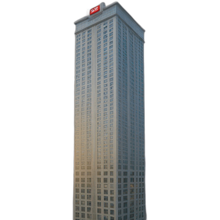 skyscraper with a "for sale" sign emoji