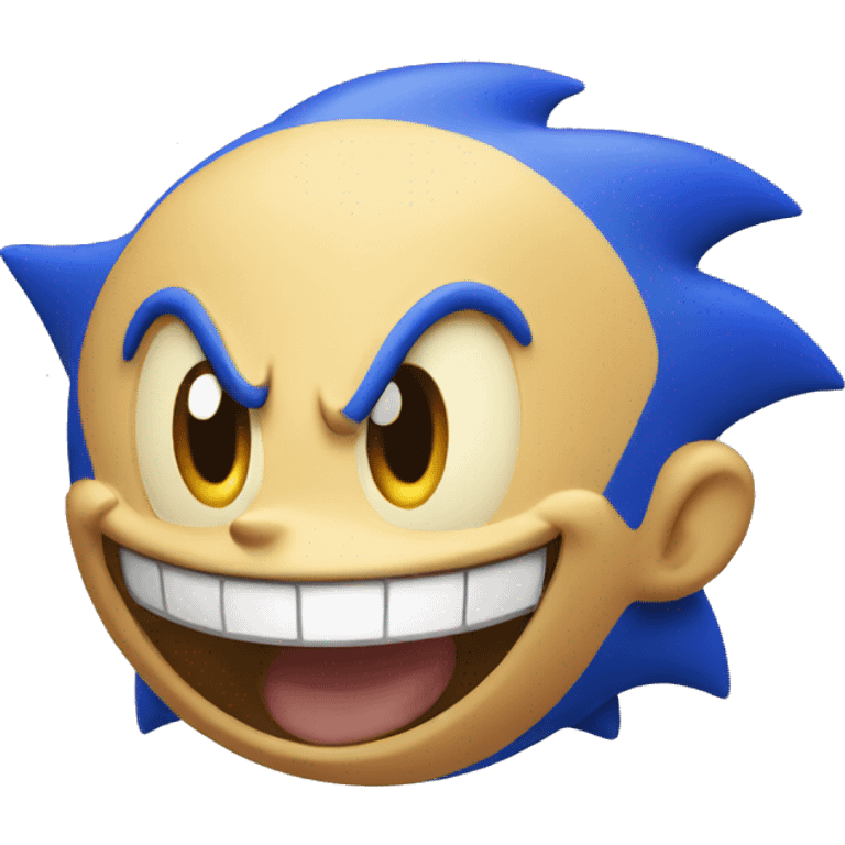 sonic laughing emoji