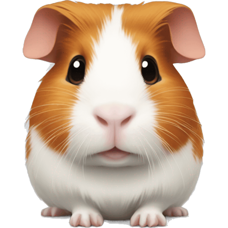 Ginger and white guinea pig emoji