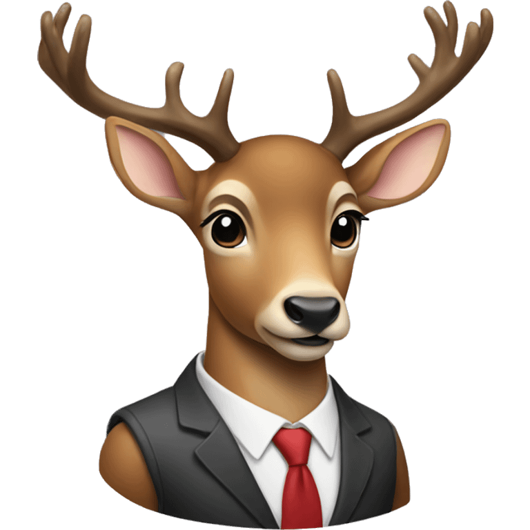 deer with a suit on emoji