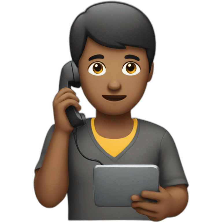 person working on the phone emoji