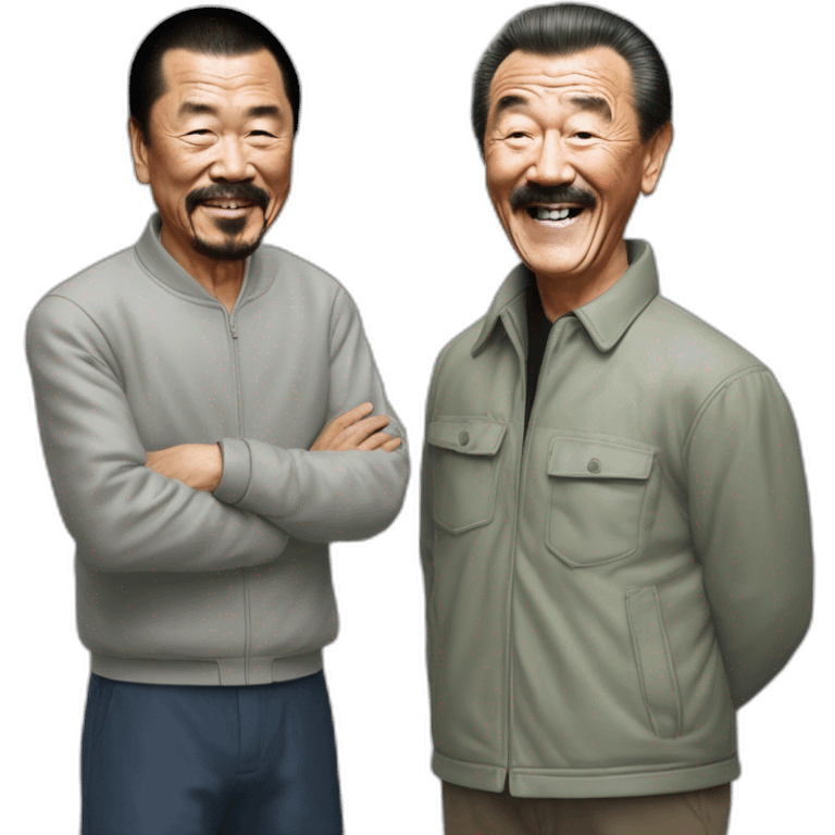 Ai Wei Wei And Barry Chuckle GOOOOOOOSE GOOOSE GOOOOOSE emoji