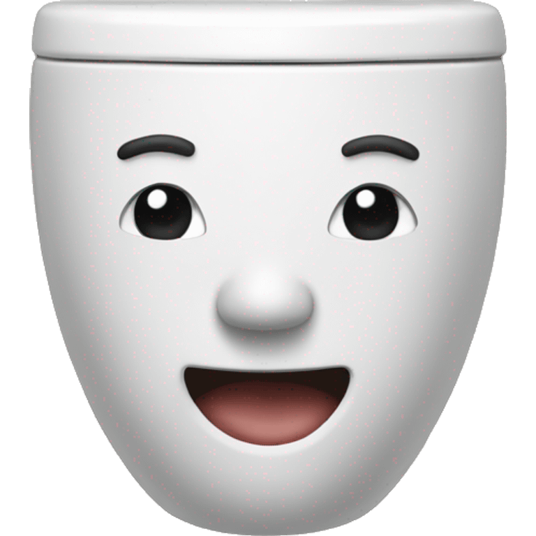 Create a toilette where a head with a very long beck comes out of the Toilette emoji