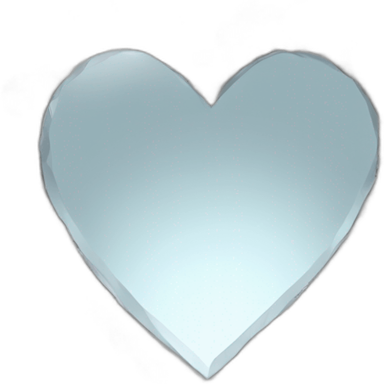 fancy diamond heart mirror emoji