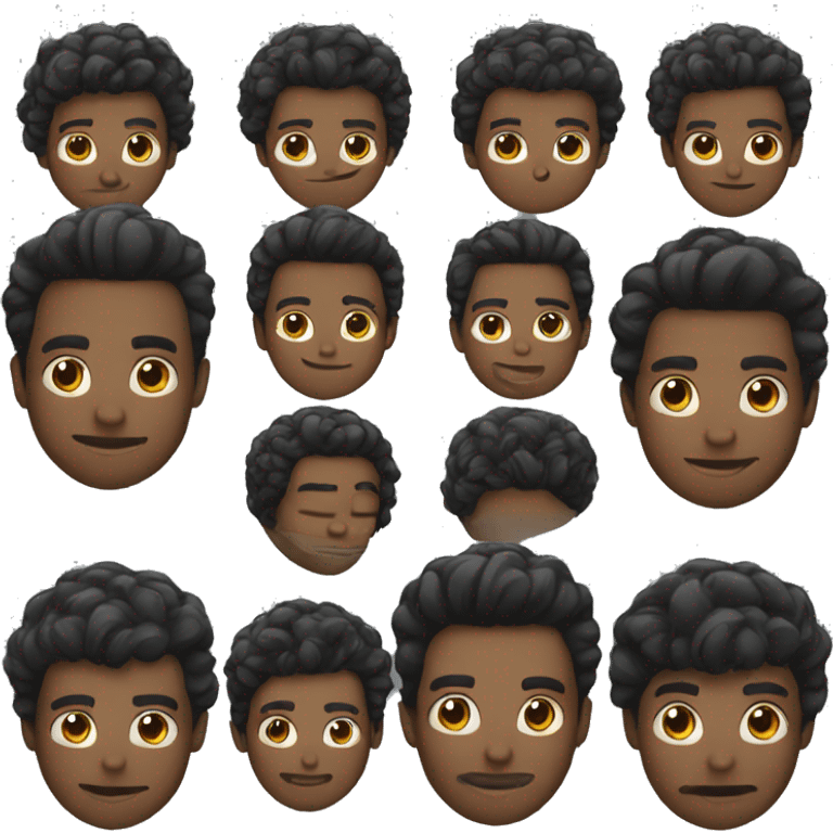 men hair black emoji