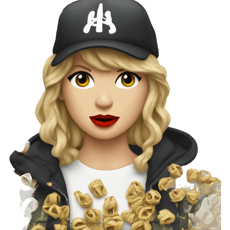 Taylor swift as a rapper emoji