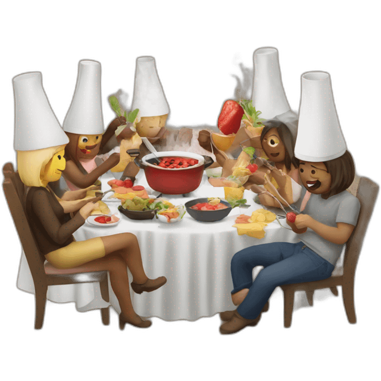 Fondue party emoji