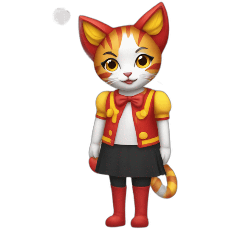 ronald mcdonald as a cat girl emoji