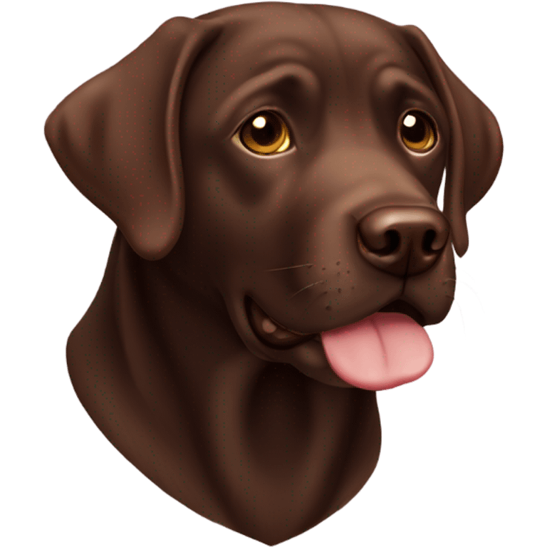 Chocolate Labrador chunky emoji