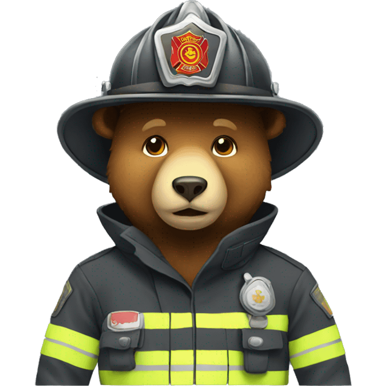 Firefighter bear emoji